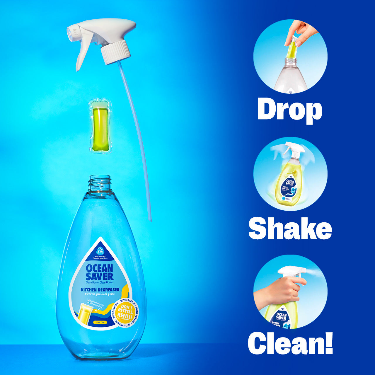 Kitchen Clean Spray Kitchen Cleaning Spray Refills – OceanSaver