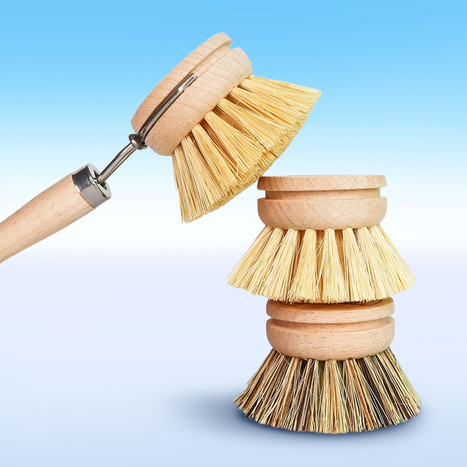 Plastic Free Wooden Dish Brush Head | Free The Ocean Brush and Head